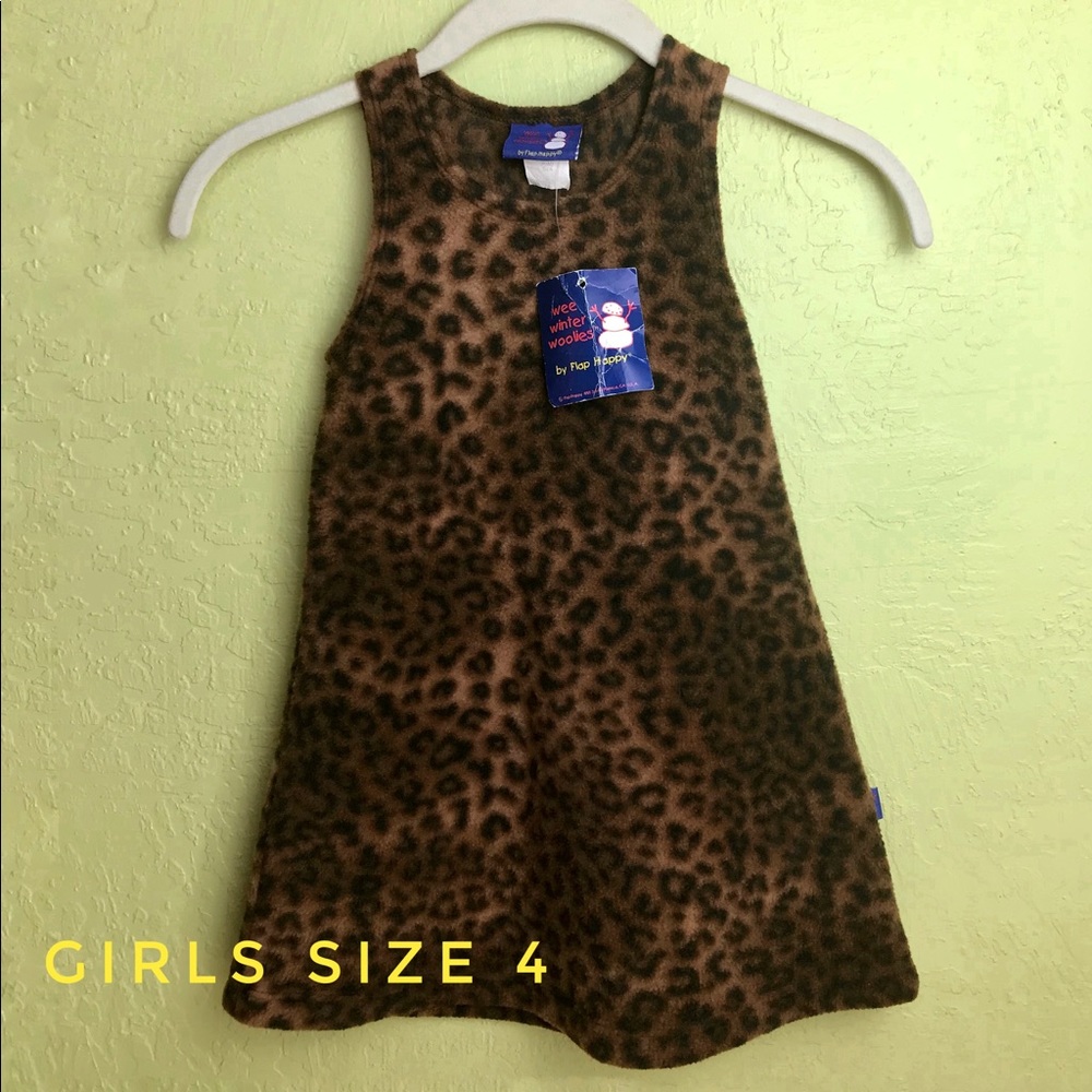 NWT Girl’s Furry Cheetah / Leopard Dress Size 4